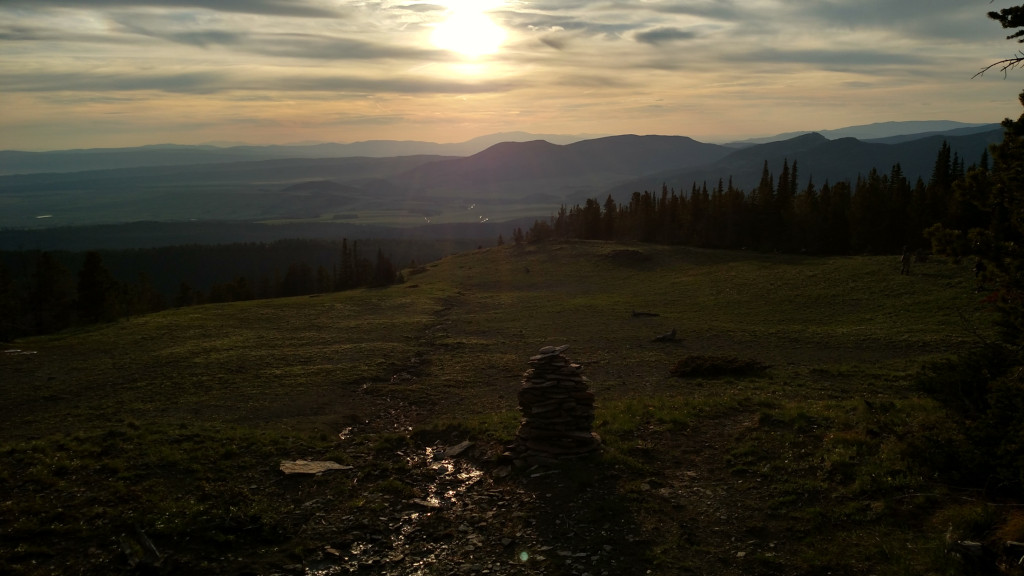 One of the many cairn-marked meadows.