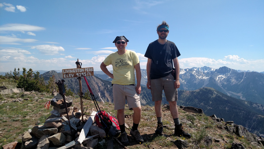 The summit. The vast Absaroka-Beartooth Wilderness in the background.