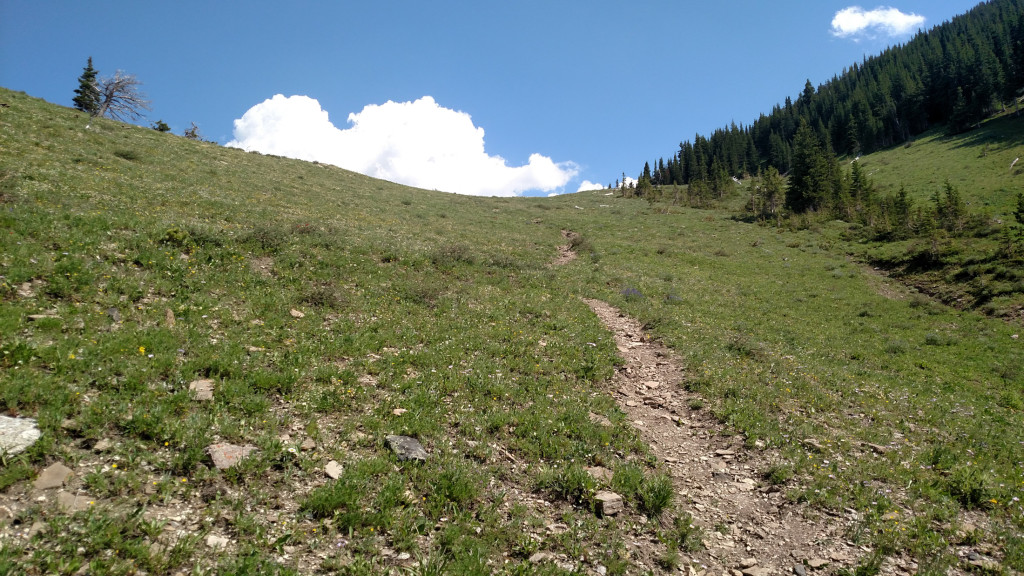 Approaching the saddle.