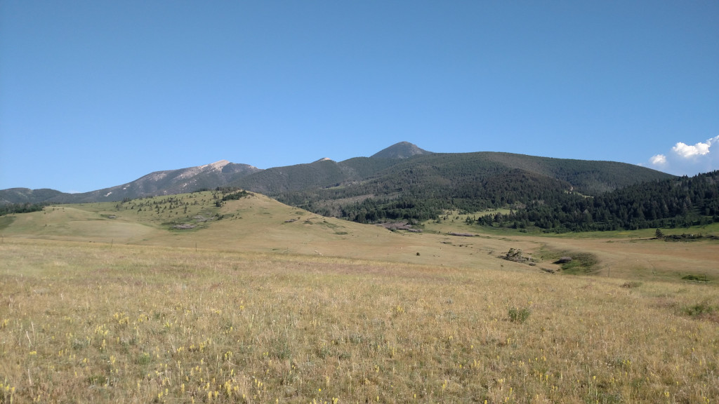 Another view of Livingston Peak on the way out.