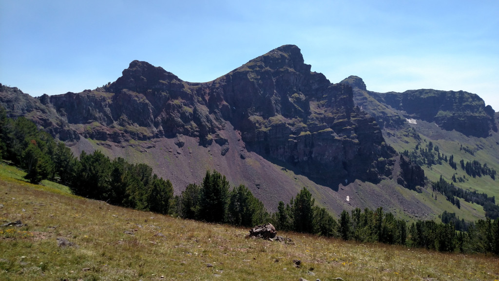 An unnamed peak just south of the saddle. I think it’s worthy of a name…I’ll call it Trigonal Peak.