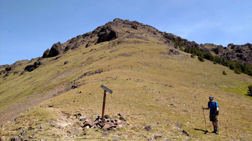 Looking up towards Elephant Mountain. I love the crooked sign.