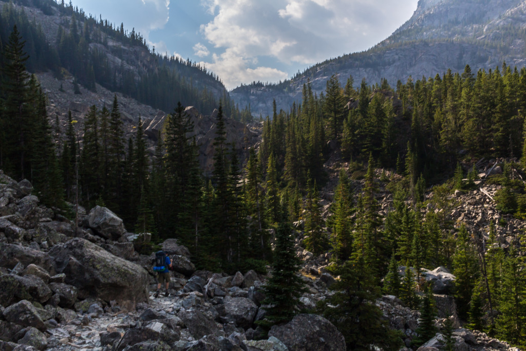 The climb leading up to the Mystic Lake lookout.