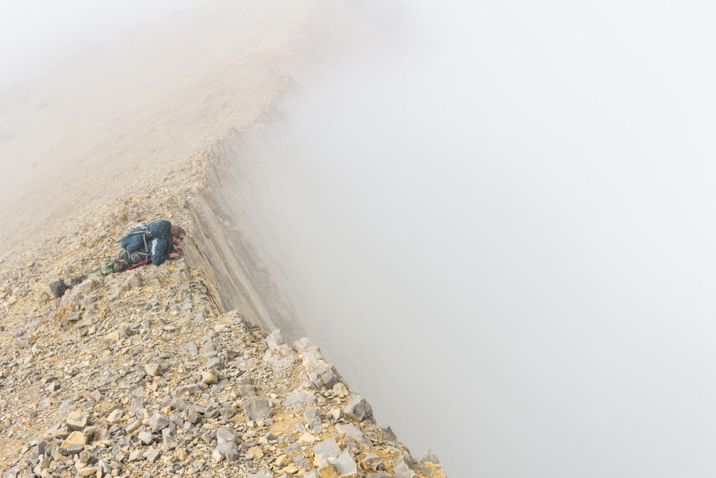 Arlo peaking over the edge. Better not let his mom see this.