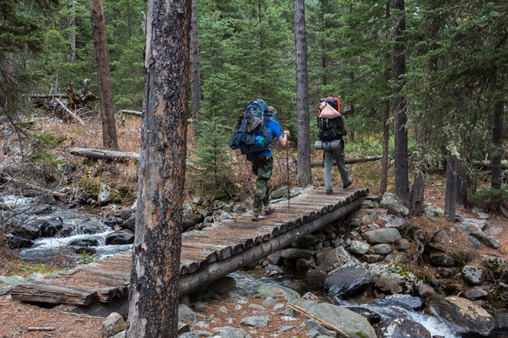 Crossing Falls Creek on the way back.