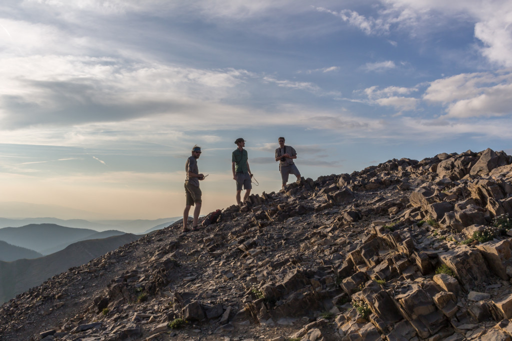 Ryan, Christian, and Arlo at the summit.