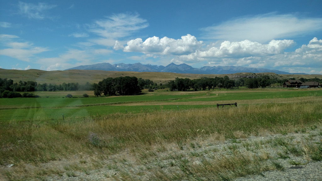 East side of the Crazies. Crazy Peak is the pointy beast in the center.