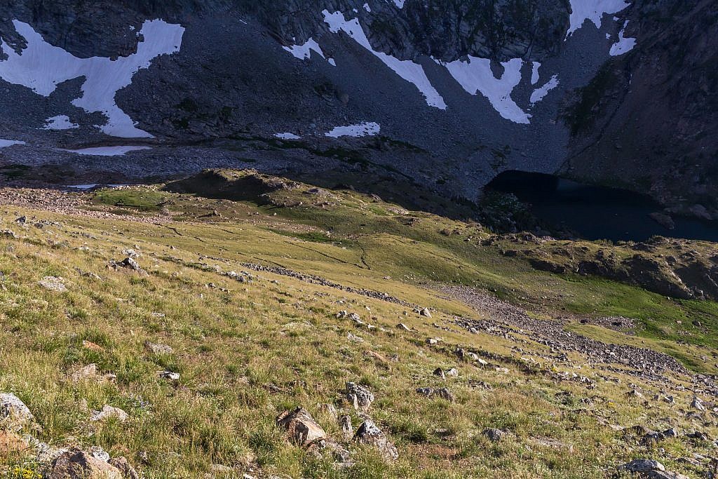 More switchbacks from hell lead down to Glacier Lake.