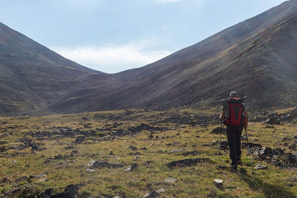 As evening approached Dan and I began trekking up the saddle hoping to glimpse some goats on the other side.