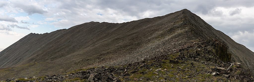 The ridge to the south of the saddle. The middle high point is Fairview Peak. Also looks like an easy climb.