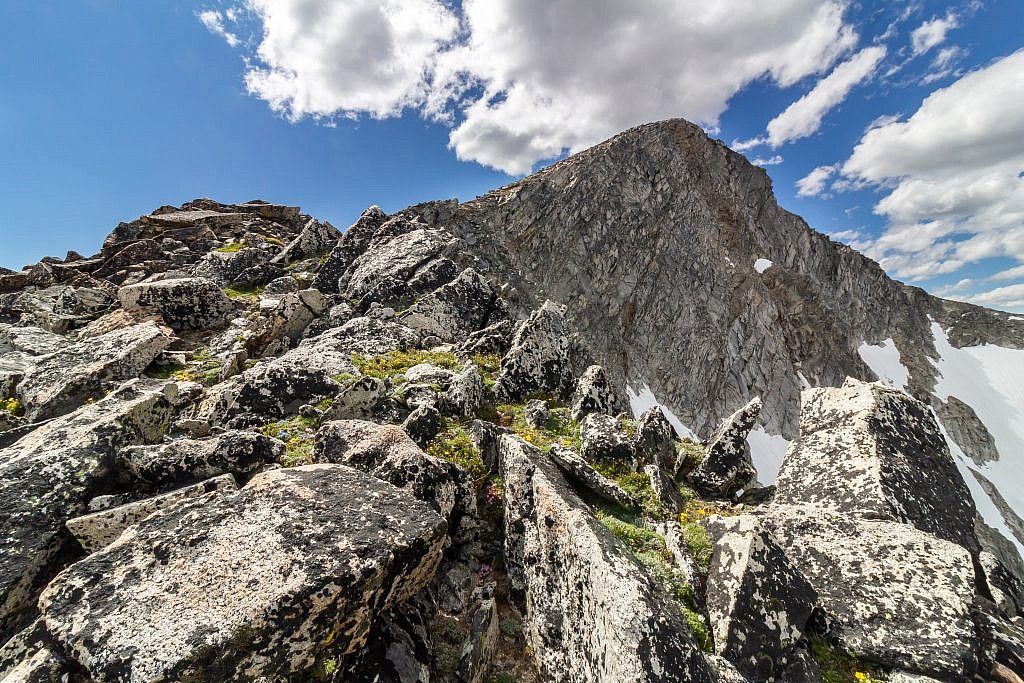 Looking up the eastern ridge of Mount Powell.