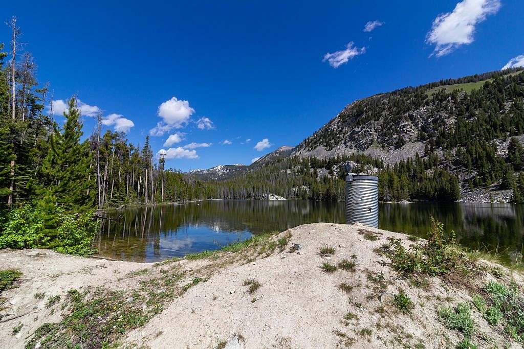 Bohn Lake. The point above the treeline in the center of the image is the top of the ridge you’ll be ascending to get to Powell.