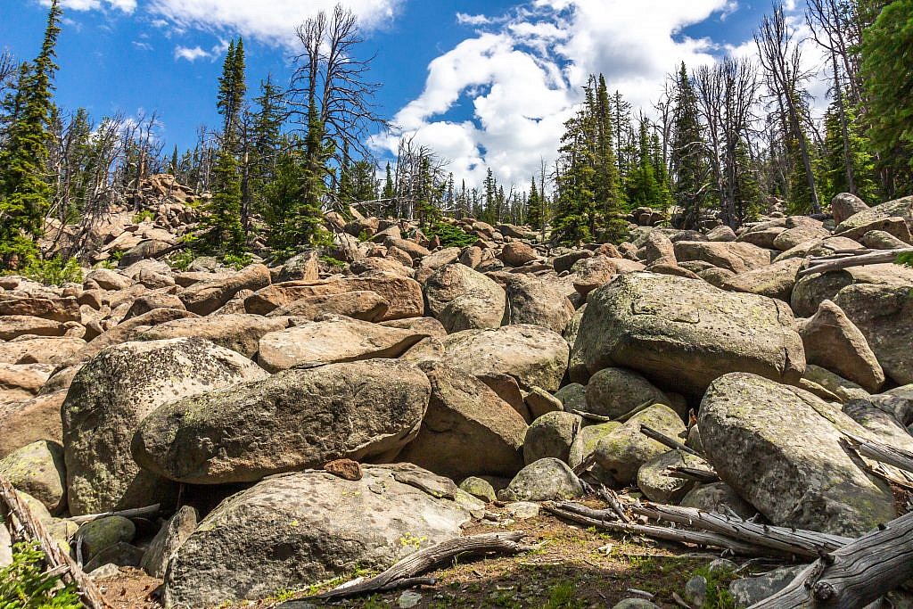 One of the many boulder fields you’ll encounter while on the trail.