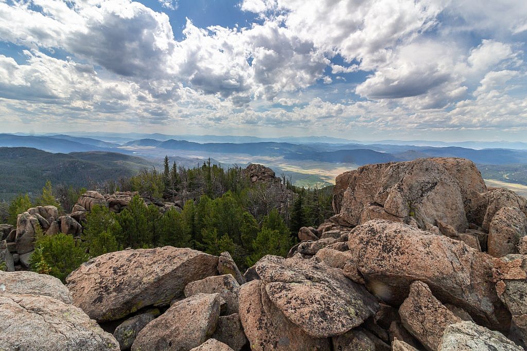 Looking southwest from the summit towards Butte.