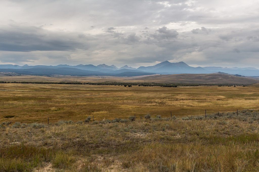 The inspirational view I got of the Anacondas from Highway 43 near Wisdom, MT. West Goat Peak is the obvious highpoint.