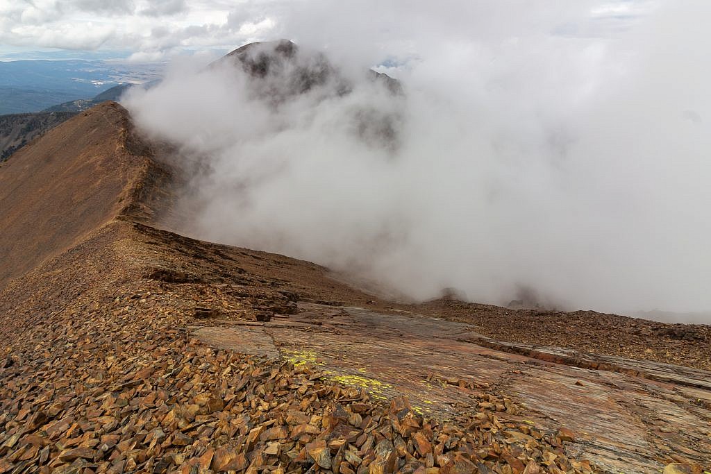 Looking towards Red Mountain from the slopes of Monument Peak.