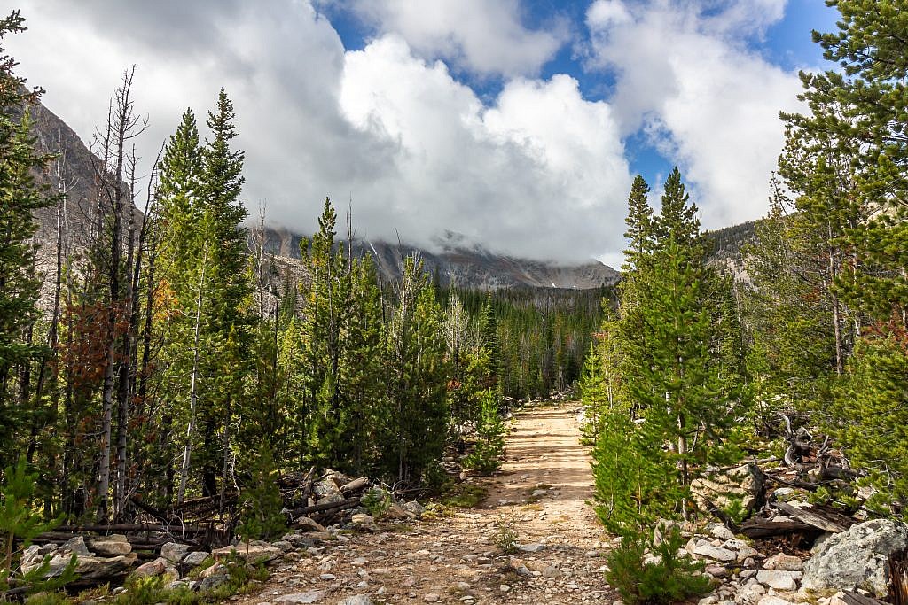 Some clouds rolled in for a bit completely obscuring the summit of Haggin. This road is perfect for biking which I highly recommend if you’re relatively experienced.