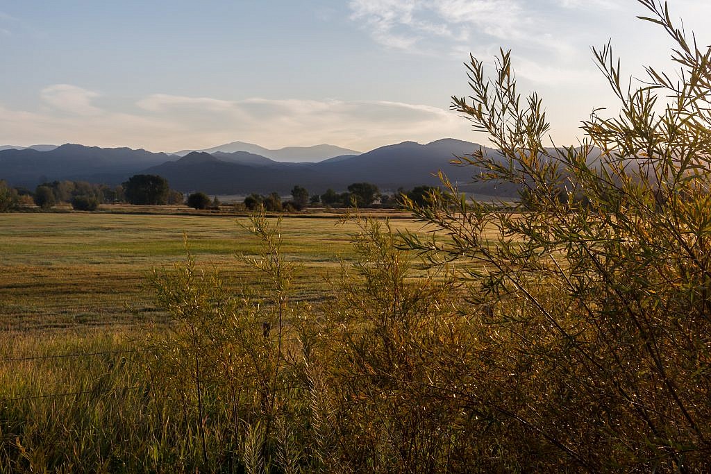 Early morning shot of Elkhorn Peak (left) and Crow Peak (right) from near Boulder, MT.