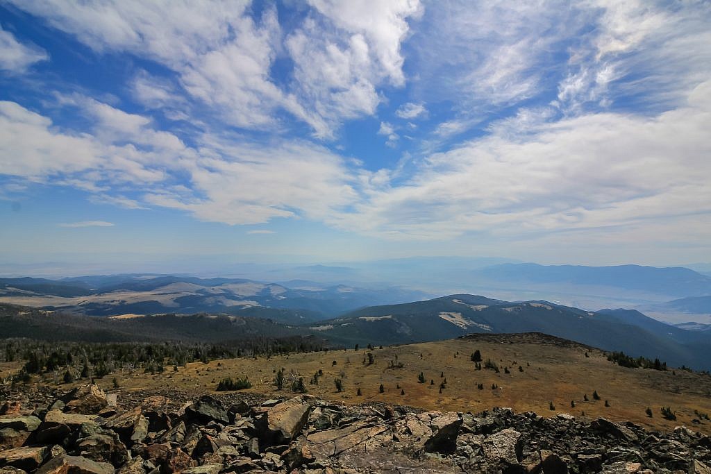 Looking southwest from the summit of Crow Peak.