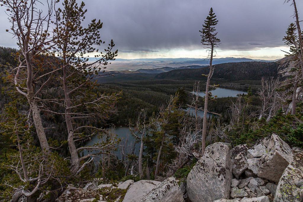 From left to right: Skytop Lake, Deep Lake, and Hollowtop Lake.