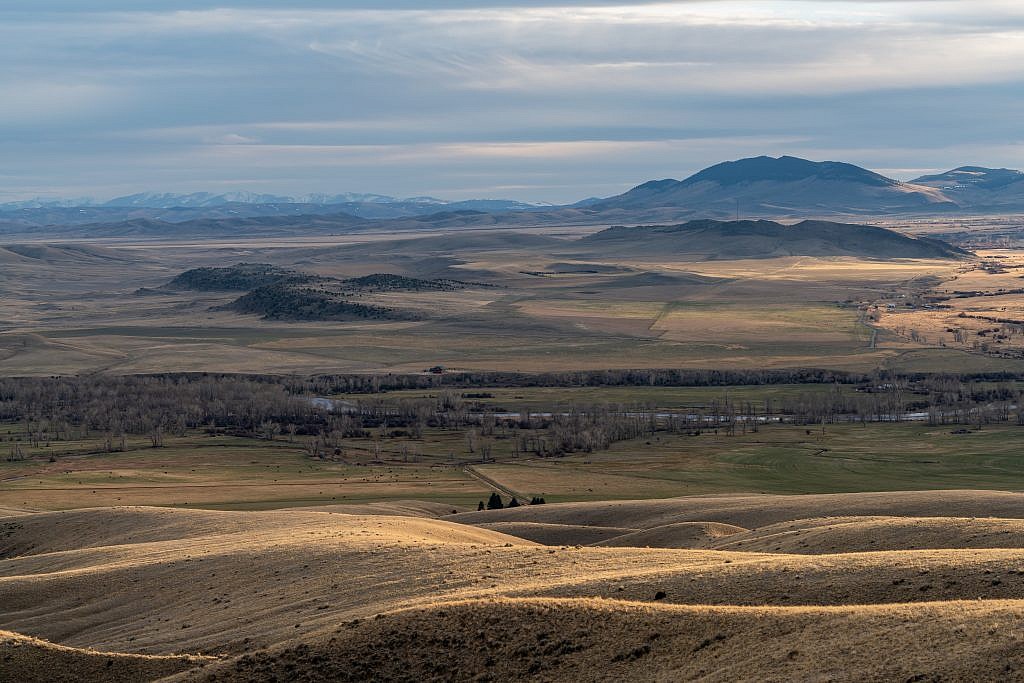 Looking south towards the Beaverhead Valley from near my camping spot.