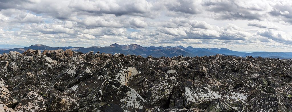 Looking towards the East Pioneers from the summit.