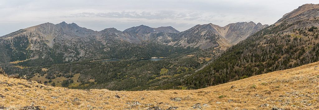 View of the Branham Lakes Basin on my way up Lady of the Lake Peak in 2018.