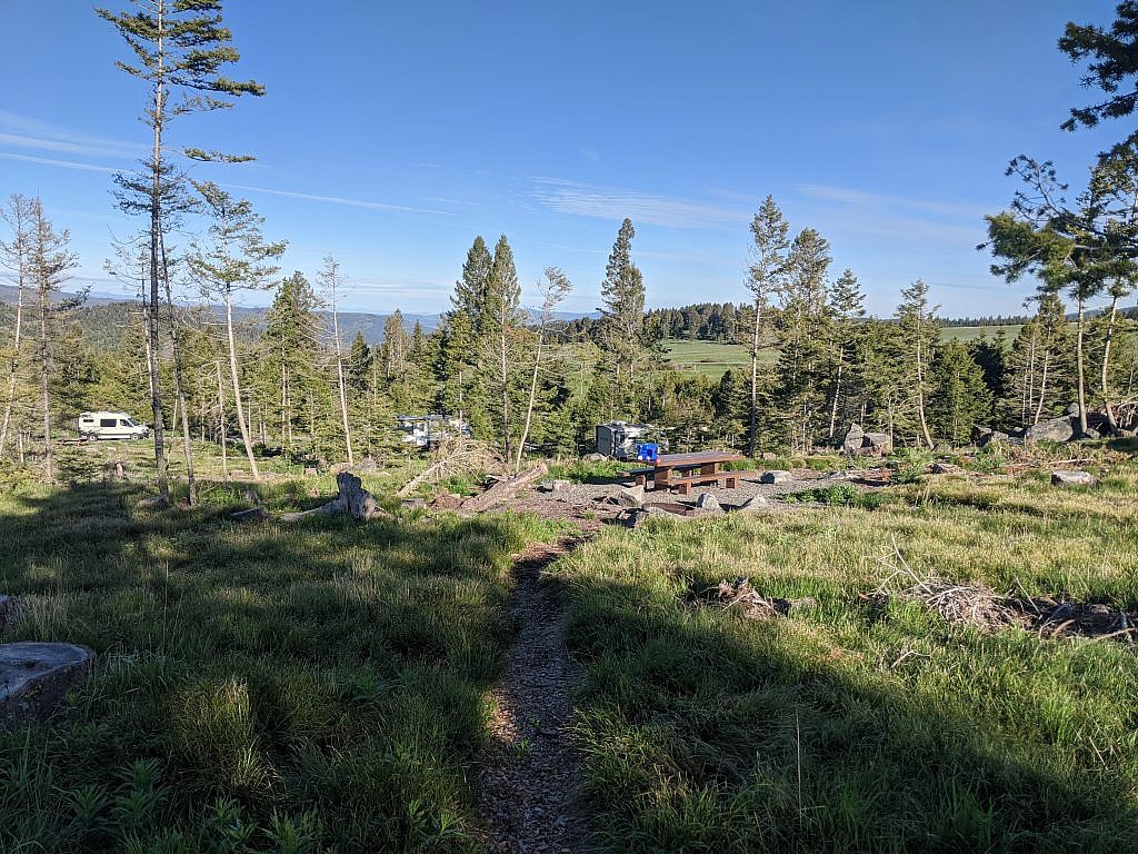 My campsite at the Cromwell Dixon Campground.