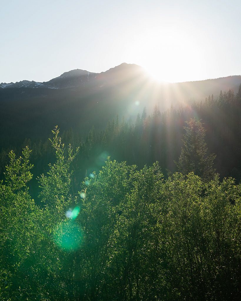 Sunset over the Pioneers from near my campsite..