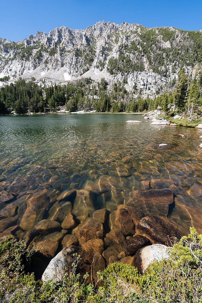 Barb Lake with Barb Mountain in the background. I do not think it’s possible to get to the top.